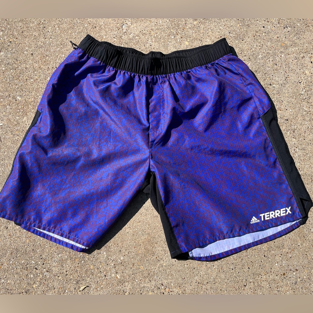 Mens Purple Adidas Terrex Trail Running Short